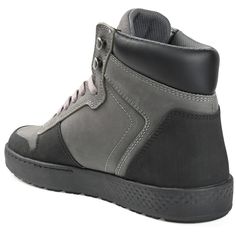 A two-toned sneaker boot you'll find yourself turning to over and over The Triton by Territory. Crafted with only the best materials this casual style features a durable EVA/rubber hybrid outsole and genuine leather with a rubber toe guard. A cushioned collar and tongue with a 12 mm Tru Comfort Foam� footbed complete the design for unwavering support. High-top Leather Work Boots For Streetwear, Leather High-top Work Boots For Streetwear, Urban Boots With Reinforced Round Toe, Casual Slip-resistant High-top Sneakers For Outdoor, Lace-up Boots With Rubber Toe Cap For Streetwear, Urban Waterproof Lace-up Boots With Rubber Sole, Rugged High-top Slip-resistant Boots, Urban Lace-up Hiking Boots With Rubber Sole, Ankle-high High-top Sneakers With Rubber Toe Cap For Streetwear