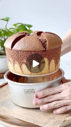 Castellated Cake, Cake Flour Cake Recipe, Chiffon Recipe, Japanese Cakes, Chiffon Cake Recipe, Chocolate Chiffon Cake, Baking Cakes Ideas, Autumn Kitchen, Japanese Cake