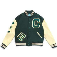 Varsity Jacket Green Varsity Jacket, Streetwear Couple, Baseball Jacket Men, Hip Hop Jacket, Varsity Jacket Women, Street Jacket, College Jackets, Retro Jacket, Racing Jacket