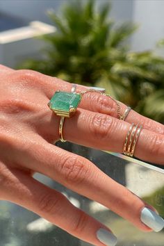 Natural Colombian Emerald Solitaire Ring, 14k Gold Emerald Ring, Large Natural Emerald Ring Large Emerald Ring, 14k Gold Emerald Ring With Vs Clarity, Emerald Cut Gemstone Stackable Rings In 14k Gold, Luxury Solitaire Jewelry For May Birthstone, Fine Jewelry 14k Gold Emerald Ring With Prong Setting, 14k Gold Solitaire Emerald Ring, Yellow Gold Emerald Ring For Promise, Fine Jewelry 14k Gold Solitaire Emerald Ring, 14k Gold Solitaire Emerald Ring Fine Jewelry