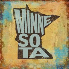 the minnesota sota logo is painted on an old, worn out piece of paper