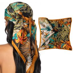 PRICES MAY VARY. PREMIUM MATERIAL - Our HBselect head scarf for women's hair is made of high-quality 100% Polyester that feels silky smooth, soft and skin-friendly to the touch and adds a touch of luxury to any outfit. PORTABLE & BREATHABLE - The hair scarf for women is designed to be both comfortable and breathable, you can wear them all day without feeling too hot or uncomfortable. The silk scarf is lightweight and easy to fold up, making them perfect for taking with you on the go. VERSATILE S Beach Head Scarf, Headband Scarf, Ladies Head Scarf, Silk Scarf Hair, Hair Wrap Scarf, Head Scarves, Head Wrap Scarf, Scarf Silk, Scarf For Women