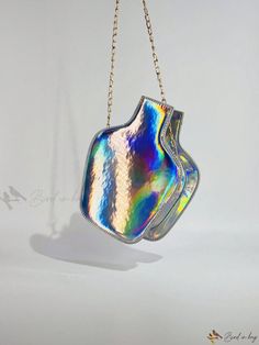 Bird in Bag - Y2K Chic Laser Holographic Shoulder Bag Trendy Iridescent Bags, Iridescent Purse Handbags, Holographic Makeup Bag, Edgy Shoulder Bag With Silver-tone Hardware, Holographic Purse, Novelty Bags, Streetwear Women, Acrylic Material, Mini Fashion