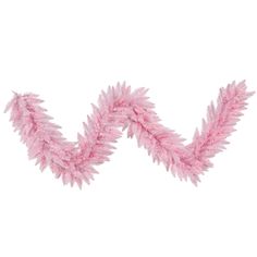 the letter w is made up of pink feathers