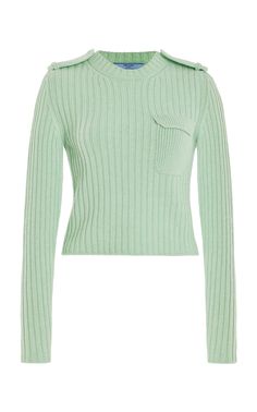 Mint Sweater, Prada Fashion, Silk Cardigan, Gabriela Hearst, Cashmere Wool, Green Sweater, Tailored Trousers, Cashmere Sweater, Knitting Designs