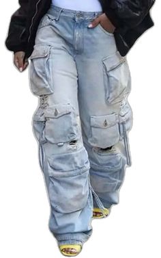 Baggy Blue Jeans With Cargo Pockets, Baggy Blue Jeans With Multiple Pockets, Blue Baggy Jeans With Cargo Pockets, Light Blue Baggy Pants With Pockets, Blue Denim Cargo Pants With Pockets, Blue Mid-rise Cargo Jeans With Pockets, Blue Mid-rise Pants With Multiple Pockets, Light Blue High Rise Baggy Pants, Blue Mid-rise Cargo Pants With Pockets