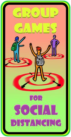 a group game for social distancing with people standing in the center and holding their hands up