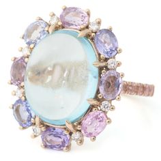 Aquamarine Spinel & Diamond Anastasia Ring – YI COLLECTION Oval Aquamarine Multi-stone Rings, Oval Multi-stone Aquamarine Ring, Corps Bride, Bride Theme, Whimsical Ring, Colored Engagement Rings, Family Jewels, Tourmaline Ring, I Love Jewelry