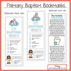 LDS Baptism Bookmarks | Etsy Baptismal Covenants, Lds Baptism Gifts, Baptism Program, Primary Presidency, Girls When, Getting Baptized, Lds Baptism, Awesome Crafts