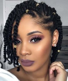 Summer Hairdos, Red Locs, Transitioning Hair, Future Hairstyles, Quick Hairstyle, Hair Twists, Hair Goal, Double Twist