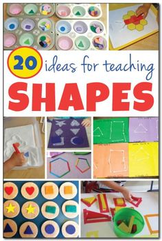 the cover of 20 ideas for teaching shapes