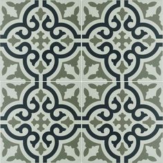 an artistic tile design in black and white