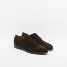 Oxford shoeDark brown suedeLeather soleFitting F/EELast 7000Reference: City II Dark Bw Suede (F/EE)/B/I Suede Oxfords, Bespoke Shoes, John Lobb, Zegna Shoes, Saint Laurent Shoes, Mens Luxury, Suede Shoes, Luxury Retail, Brown Suede