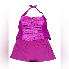 Questions? Leave A Comment Below! Catalina Collections Womens Tankini Swimsuit Top Size 1x & Skirt Large. The Skirt Has Attached Bikini Bottom. This Was New And Has No Tags, Never Worn In The Water. P/S 12 Purple Sleeveless Tankini For Beachwear, Purple Sleeveless Beachwear Tankini, Pink Fitted Lined Tankini, Fitted Pink Lined Tankini, Purple Fitted Sleeveless Swimwear, Fitted Purple Swim Skirt For Summer, Fitted Purple Tankini For Summer, Purple Beachwear Tankini For Party, Fitted Purple Tankini For Beachwear