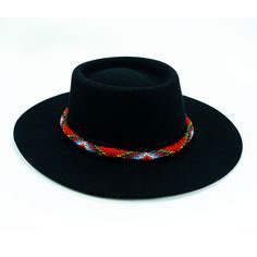 Price includes a Brigitte Sambboho hat & a Red Vogue hatband. Save 10% with this bundle. Select hat size. Hatband is one size fits all. Hatband is removable. The fanciest hat you will ever wear. Sambboho's Brigitte black hat is a dipped crown boater design with a custom trimmed genuine velvet black band. A structured and stiff short-brimmed boater style. Use to make an impression! Dipped crown oval boater hat in Black Trimmed with genuine Velvet Black Band Hat material: 100% soft Brazilian w Winter Festival Top Hat With Short Brim, Red Adjustable Hat With Flat Brim, Multicolor Fedora Hat For Rodeo, Multicolor Short Brim Hat For Rodeo, Multicolor Wide Brim Hat For Rodeo, Black Flat Crown Hat For Beach, Black Beach Hat With Flat Crown, Multicolor Wide Brim Fedora, Red Fedora Felt Hat For The Beach