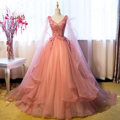 Little Cute on Storenvy Sweet 16 Party Dress, Baby Stores, Sweet 16 Party, Pink Ball Gown, Long Formal Gowns, Ball Gowns Princess, Prom Dresses 2018, Lace Ball Gowns, Pink Wedding Dresses