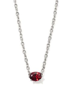 Gift them a timeless pendant that adds a personal meaning to their jewelry collection. The Cailin Silver Pendant Necklace in Red Crystal—a January birthstone-inspired shade—lets you celebrate each year’s successes and embrace the excitement of what’s to come. Metal Rhodium Over Brass Material Red Crystal Closure Spring Ring Clasp Size 16" Chain With 3" Extender, 0.37"L X 0.24"W PendantDue to the one-of-a-kind nature of the medium, exact colors and patterns may vary slightly from the image shown. Red Gemstone Birthstone Necklace With Round Pendant, Formal Red Gemstone Birthstone Necklace, Classic Red Birthstone Jewelry, Classic Red Oval Pendant Jewelry, Red Gemstone Birthstone Necklace In Sterling Silver, Classic Red Birthstone Necklace As Gift, Classic Red Birthstone Necklace For Gift, Red Birthstone Necklace For Valentine's Day, Classic Red Oval Pendant Necklace