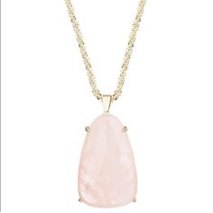 Questions? Leave A Comment Below! Feminine Pink Necklace With Adjustable Chain, Feminine Pink Jewelry With Adjustable Chain, Feminine Rose Gold Rose Quartz Necklaces, Feminine Pink Pendant Jewelry, Chic Pink Necklace With Adjustable Chain, Feminine Pink Rose Quartz Jewelry, Elegant Pink Jewelry With Large Pendant, Luxury Pink Pendant Necklace, Pink Teardrop Rose Quartz Necklace