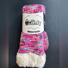 Kiss Your Cold Feet Goodbye! Welcome Warmth Right Down To Your Toes When You Wear These Ultra-Soft, Sherpa-Lined Slipper Socks. The Comfy Slipper Socks Are Designed To Wrap Your Feet In A Cloud Of Soft Sherpa - The Same Sherpa Made Famous From Our Wearable Blankets! Our Cozy Chenille Yarn With Cable Stitch Knit And Shaped Heel Means They Will Keep Their Shape And Stay In Place. Chase The Dog, Or Grab The Mail, Our Non-Skid Sole Lets You Move From Room-To-Room In Total Comfort. Wear Them Your Way Comfy Pink Socks For Stocking Stuffers, Comfy Warm Pink Socks, Cute Multicolor Winter Socks, Pink Socks For Winter Stocking Stuffers, Comfy Pink Winter Socks, Pink Winter Socks For Gifts, Pink Winter Socks As Gift, Pink Winter Socks For Gift, Multicolor Christmas Socks For Stocking Stuffers