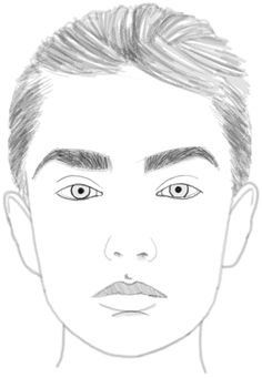 a drawing of a man's face