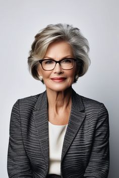 Embrace the beauty of maturity with 33 luxurious hairstyles designed specifically for women over 65. In this captivating listicle, we'll take you on a journey Older Women Gray Hairstyles, Short Hair Over 60 Older Women Glasses, Dorothy Hammel Haircut, Elderly Hairstyles, Hairstyles For Over 70 Year Old Women, Grey Bobs, Luxurious Hairstyles, Older Hair, Grey Hair And Glasses