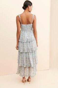 Rent Flutter Strap Maxi Dress from Nuuly. Pick 6 items for $98/month. Free shipping + returns. Breezy Brunch Dress With Ruffled Straps, Breezy Dress With Ruffled Straps For Brunch, Breezy Ruffled Maxi Dress For Brunch, Breezy Maxi Dress With Ruffles For Brunch, Feminine Tiered Summer Midi Dress, Breezy Ruffled Dresses For Garden Party, Breezy Maxi Dress With Ruffles, Ruched Tiered Dresses For Garden Party, Tiered Ruched Dresses For Garden Party