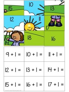 a worksheet with numbers and pictures for children