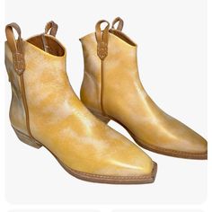 Stunning Boots C04072312c65. Western Style Yellow Boots For Spring, Casual Yellow Boots With Reinforced Heel, Yellow Leather Ankle-high Boots, Yellow Ankle-high Spring Boots, Yellow Leather Boots With Leather Sole, Yellow Leather Boots With Round Toe, Yellow Leather Spring Boots, Yellow Closed Toe Boots For Spring, Yellow Ankle Boots For Spring