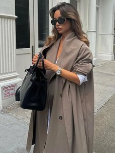 42164233404463|42164233437231|42164233469999 Long Coat With Scarf, Trench Coat With Scarf, Coat With Scarf, Women Long Coat, Long Overcoat, Middle Age Fashion, Long Coat Women, Womens Windbreaker, Women Overcoat