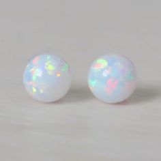 Opal stud earrings, classic 5mm sterling silver Studs, white Opal ball stud earrings, Gold Opal Post Classic White Opal Jewelry, White Opal Earrings For Pierced Ears, White Hypoallergenic Opal Jewelry, Hypoallergenic White Opal Jewelry, Minimalist White Opal Earrings, Classic White Birthstone Earrings, White Round Stone Earrings For Gift, Opal Stud Earrings, Ball Stud Earrings