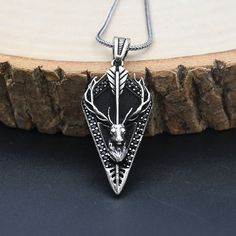 Deer Silver Pendant, 925 Sterling Silver Necklace, Deer Silver Necklace, Handmade Turkish Necklace, Deer Charm With Chain, Magnificent Gift ✦ Details ✦ * Material: 925 Sterling Silver * Weight of pendant : 7.70  gram * Chain Weight : 22 Inches = 5.60 Gr 24 Inches = 6.05 Gr 26 Inches = 6.10 Gr 28 Inches = 6,40 Gr * Sides oxidized * Stamp: 925 ✦ Shipping ✦ * Processing time: 1-3 business days. * This item ships from my Turkish workshop in Istanbul. * Add your phone number in address box for a smoo Gift Oxidized Finish Stainless Steel Necklace, Unique Silver Chain Necklace For Gift, Symbolic Silver Collar Necklace, Antique Silver Pendant Necklace For Gift, Symbolic Silver Necklace With Adjustable Chain, Handmade Silver Stainless Steel Necklace, Symbolic Silver Pendant Necklace, Symbolic Pendant Necklace With Silver Chain, Symbolic Silver Necklace Gift