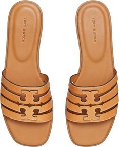 Tory Burch Ines Multistrap Sandal (Women) | Nordstrom Tan Leather Footbed Slip-on Sandals, Classic Leather Slides For Spring, Classic Tan Slip-on Sandals, Classic Tan Sandals For Spring, Classic Spring Slides With Rubber Sole, Classic Tan Leather Sandals, Tan Sandals With Leather Footbed And Flat Heel, Tan Flat Sandals With Leather Footbed, Tan Flat Heel Sandals With Leather Footbed