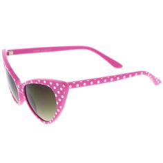 Women's Retro Polka Dot Oversize Cat Eye Sunglasses 50mm - sunglass.la Retro Pink Cat Eye Sunglasses, Retro Pink Cat Eye Sunglasses With Polarized Lenses, Retro Pink Polarized Cat Eye Sunglasses, Cute Cat Eye Sunglasses For Summer, Retro Pink Cat Eye Sunglasses For Summer, Retro Pink Plastic Cat Eye Sunglasses, Spring Retro Cat Eye Sunglasses With Polarized Lenses, Retro Pink Cat Eye Sunglasses For Beach, Oversized Silhouette