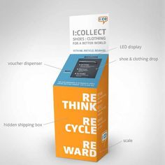 an orange cardboard box with information about what it's like to be a recycler