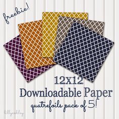 the 12x12 inch printable paper is available in multiple colors and sizes, including one