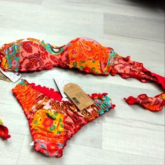 Nwt Two Pieces Bikini By Calzedonia Beachware. Beautiful Colors. Never Worn. Medium. Red Swimwear For Pool Vacation, Red Triangle Top Swimwear For Vacation, Red Swimwear For Beach Party Vacation, Red Beachwear Swimwear For Vacation, Red Beachwear For Vacation, Red Tropical Swimwear For Poolside, Fitted Swimwear For Beach Season Holiday, Red Swimwear For Poolside And Beach Season, Red Swimwear For Poolside During Beach Season