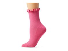 UGG Karsyn Lettuce Edge Socks - Women's Crew Cut Socks Shoes : Taffy Pink : Featuring a vibrant and versatile design, the UGG Australia Karsyn Lettuce Edge Socks look stylish and offer all-day comfort. Ruffled detail on the top. Allover ribbed design. Pull-on style. Branding detail on the footbed instep. 70% cotton, 23% cotton, 6% elastane, 1% nylon. Machine wash, tumble dry. Imported. Lettuce Edge Socks, Socks Shoes, Crew Cut, Crew Cuts, Taffy, Look Stylish, Ugg Australia, Womens Uggs, Sock Shoes