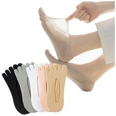 PRICES MAY VARY. 🦶SOCKALIGN USA TOE SOCKS FOR BUNIONS: Designed to straighten your big toe and return it to its natural position. By applying steady pressure to the big toe, it can help realign it and reduce the progression of bunion formation. 🦶BUNION RELIEF SOCKS: Providing better blood circulation and relaxing tense joints, they enhance blood circulation and relieve foot fatigue through comfortable compression. 🦶BUNION CORRECTOR SOCKS: Use with the Bunion Corrector inside the package to cu Pointy Shoes, Invisible Socks, Five Fingers, Toe Socks, Socks For Women, Womens Wedges, Blood Circulation, Cool Fabric, Socks Women