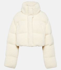 Cropped White Winter Outerwear, Winter Wool Cropped Jacket, Wool Cropped Jacket For Winter, White Cropped Outerwear For Winter, Cropped Winter Outerwear With Zipper, Cropped Outerwear With Zipper Closure For Winter, Mohair Sweater Knit, Wool Leggings, Jersey Turtleneck