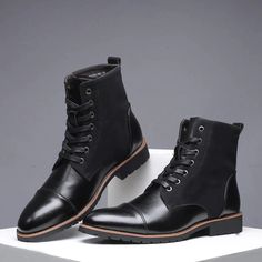 Gutierrez Men's Leather Boots | Ultrasellershoes.com – Ultra Seller Shoes Casual Leather Boots, Plus Size Boots, Ankle Boots Men, Casual Leather Shoes, Mens Snow Boots, Mens Leather Boots, Military Boots, Men's Boots, Martin Boots