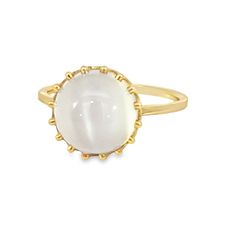 Gorgeous, Moonstone ring Activate your creative and intuitive side with this beautiful moonstone piece!  This crown-style, highly polished moonstone ring is truly magical and radiates creative, calming, and tranquil energy.  Its beauty is sure to take your breath away. -Ladies size 6 ring -14k yellow gold -Stone: Cabochon moonstone -weight:2.34 grams/stone size: 9.20mm We will consider reasonable offers. Please reach out with any questions you may have prior to purchase. Thank you for shopping w Gold Stone, Moonstone Ring, Rings Statement, Moonstone, Statement Rings, Jewelry Rings, Yellow Gold, Crown, Size 6