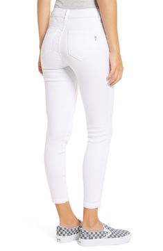 These fresh white skinnies softened with tons of stretch hit right at the ankle for an easy, modern silhouette. Style Name:1822 Denim Ankle Skinny Jeans (Petite). Style Number: 6087174. White Skinnies, Petite Women, Anniversary Sale, White Jeans, Capri Pants, Jeans Size, Nordstrom, Pants, White