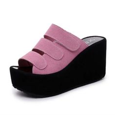 Brand Name: WDHKUNOrigin: CN(Origin)Heel Height: High (5cm-8cm)With Platforms: YesPlatform Height: 3-5cmOccasion: CasualSandal Type: EVA Injection ShoesUpper Material: PUHeel Type: Flat withLining Material: NONEOutsole Material: PVCClosure Type: ButtonBack Counter Type: Cover HeelModel Number: 2324567Pattern Type: SolidSide Vamp Type: OpenItem Type: SandalsFit: Fits smaller than usual. Please check this store's sizing infoFashion Element: Turned-over EdgeStyle: FashionInsole Material: PUDepartme Beach Costume, Graduation Shoes, Black Gladiator Sandals, Elegant Birthday, Fashion Slippers, Wedge Flip Flops, Girls Christmas Dresses, Platform Heels Chunky, Casual Slippers