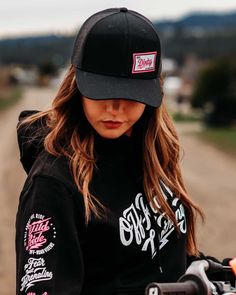 High Life Trucker Hat - Black - OFF-ROAD VIXENS CLOTHING CO. Black Snapback Trucker Hat With Patches, Black Trucker Hat With Patches, Black Snapback Hat With Patches, Black Urban Trucker Hat With Logo Patch, Black Trucker Hat With Logo Patch For Streetwear, Urban Black Trucker Hat With Logo Patch, Black Trucker Hat With Letter Patch, Black Trucker Hat With Letter Patch For Streetwear, Casual Black Baseball Cap With Patches