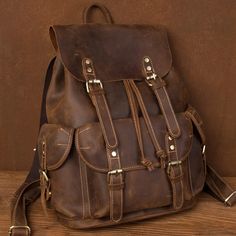 Vintage Rucksack Leather Mens Luxury Rugged Satchel, Men's Backpacks, Leather Travel Backpack, Vintage Leather Backpack, Handmade Leather Backpack, Clothing Reference, Leather Backpack For Men, Brown Backpacks, Handmade Backpacks