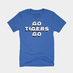 Go Tigers Go, Go On To Victory, Be A Winner Thru And Thru...Show your Tiger pride with this super soft heather blue tee! ﻿ Products are mocked up on a size S. Graphics may appear smaller on larger sizes. University Of Memphis, Go Tigers, Blue Tee, Heather Blue, Go On, Tigers, Victorious, Royal Blue, University