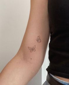 two small butterflies on the arm