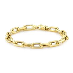 Classic Medium Link Bracelet – Alexandra Jules Minimalist Bangle, Engraved Cuff, Gold Link Bracelet, Wire Bangles, Gold Link, Brighton Jewelry, Bangle Bracelets With Charms, Hinged Bracelet, Gold Bangle Bracelet