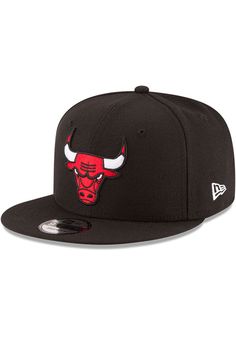 Wear your Bulls style with pride in this Chicago Bulls New Era Black 2020 9FIFTY Snapback Hat! This Chicago Snapback Hat features a front embroidered team logo. Go Bulls! New Era Basic 9FIFTY, Team logo embroidered on the front, New Era flag embroidered on the left side, Plastic snapback, Adjustable Closure, Polyester material, Polyester, Wipe clean with cloth or cleaning kit, 4 Black Adjustable Fitted Hat With Embroidered Logo, Adjustable Black Fitted Hat With Embroidered Logo, Adjustable Black Baseball Cap With Embroidered Logo, Black Hat With Embroidered Logo And Curved Brim, Streetwear Hats With Embroidered Logo And Short Brim, Black Flat Brim Baseball Cap For Sports Events, Urban Black Fitted Hat With Embroidered Logo, Short Brim Hats With Embroidered Logo For Streetwear, Casual Flat Bill Fan Merchandise Hat