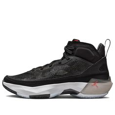 Nike Air Jordan 37 'Black Hot Punch' DD7421-091 (SNKR/Non-Slip/Basketball/Wear-resistant) Jordan 37, Marina Blue, University Blue, Sneaker Collection, New Nike, Nike Air Jordan, Black Nikes, Air Jordan, Air Jordans